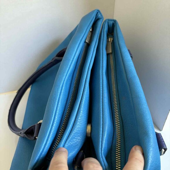 Pixie Mood Vegan Leather Handbag Teal and Dark Blue - Picture 8 of 16